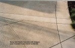Heavy Salt Finish Concrete with Integral  Color Smooth Trowel Finish on Border