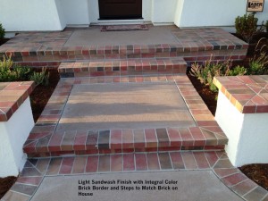 Light-Sandwash-Finish-with-Integral-Color-Brick-Border-and-Steps-to-Match-Brick-on-House   