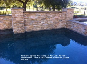 Frontier-Flagstone-Pool-Coping-and-Wall-Caps-MG-Home-Modern-Series-Sunrise-Gold-Stone-Wall-Veneer-on-Spa-and-Pool-Wall 